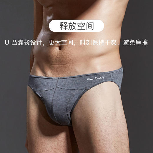 皮尔卡丹男士莫代尔内裤 胖子大码低腰性感男夏季三角内裤 商品图2