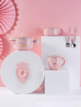 ALL JOINT儿童宝宝防摔碗吸盘辅食碗勺套装婴幼儿注水保温碗餐具