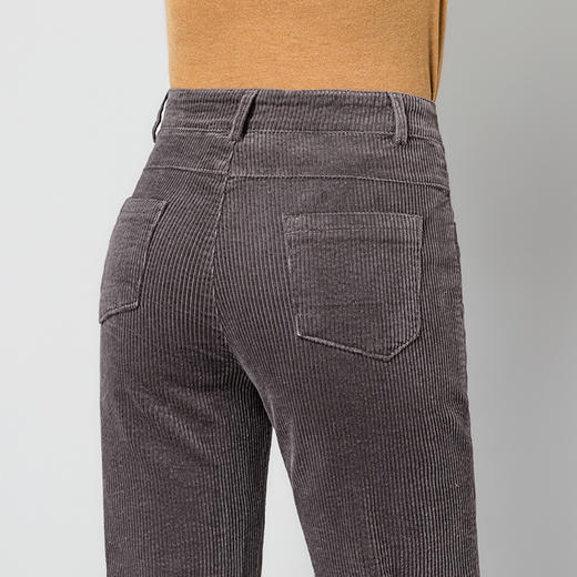 YY-D9901春季新款大码直筒裤时尚高腰条绒裤长裤 商品图1