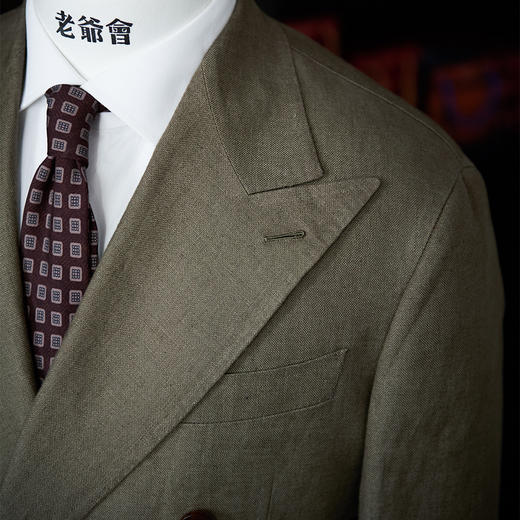 Baird Mcnutt 爱尔兰亚麻绿卡其全麻衬套装 商品图1