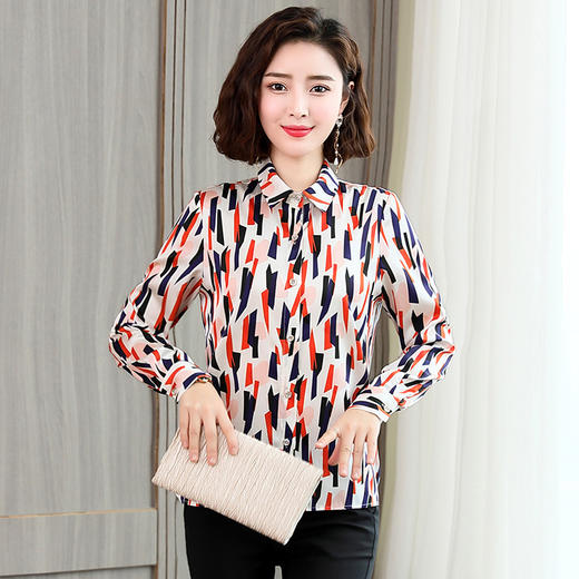 ASE-1903-1时尚气质百搭真丝衬衫 商品图4