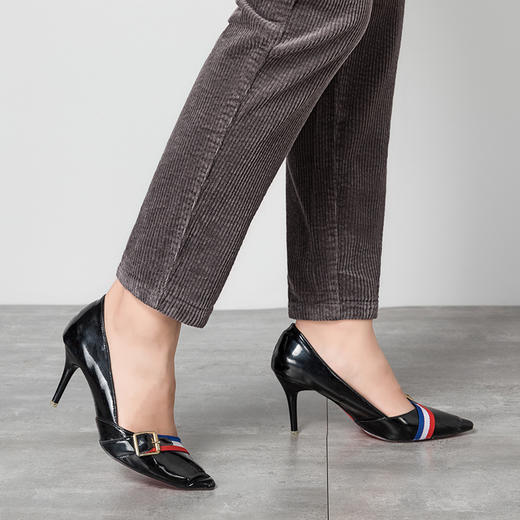 YY-D9901春季新款大码直筒裤时尚高腰条绒裤长裤 商品图2