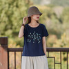 MQ-1916-1中夏季宽松版短袖棉麻绣花小衫YY 商品缩略图1
