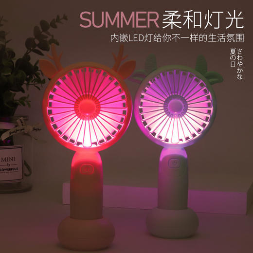 【便携式超静音手持小风扇】迷你usb充电学生卡通生活电器小型办公室大风力 商品图3
