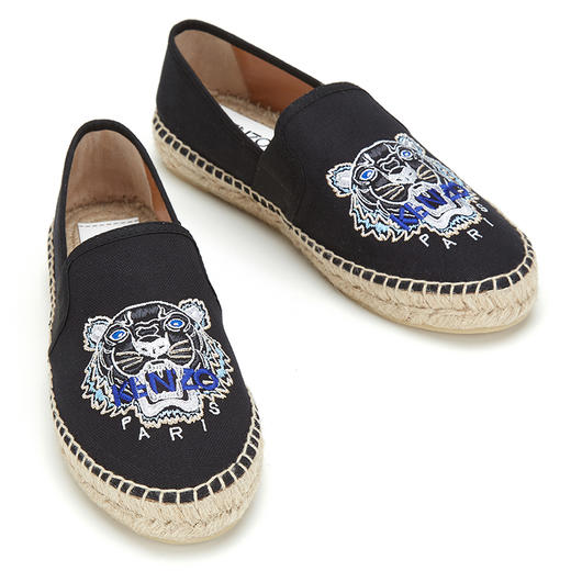 kenzo2020新款春夏系列织物老虎头刺绣女士休闲鞋k1akz002