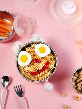 ALL JOINT儿童宝宝防摔碗吸盘辅食碗勺套装婴幼儿注水保温碗餐具 商品图2