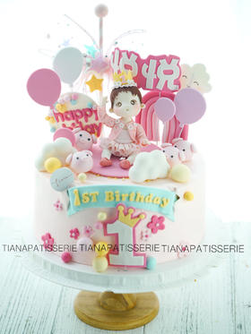 翻糖定制女宝宝蛋糕
