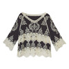 YEM-582109新款时尚民族风刺绣镂空七分袖宽松蕾丝衫WY 商品缩略图4