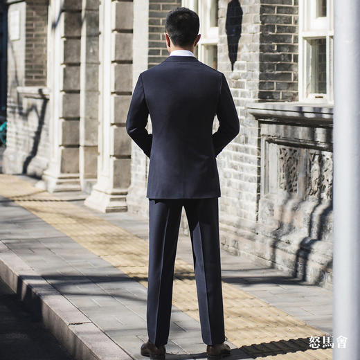 Super 120's 澳洲美丽诺羊毛公务蓝全麻衬套装 商品图5