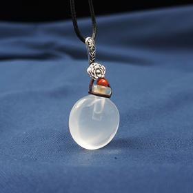 精油扩香项链 如意圆满 白月光石扩香项坠