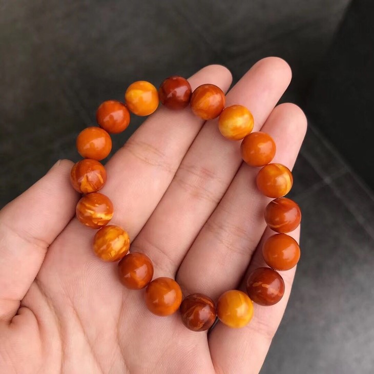 11克 10.6mm老花蜡手串粒粒精挑7815