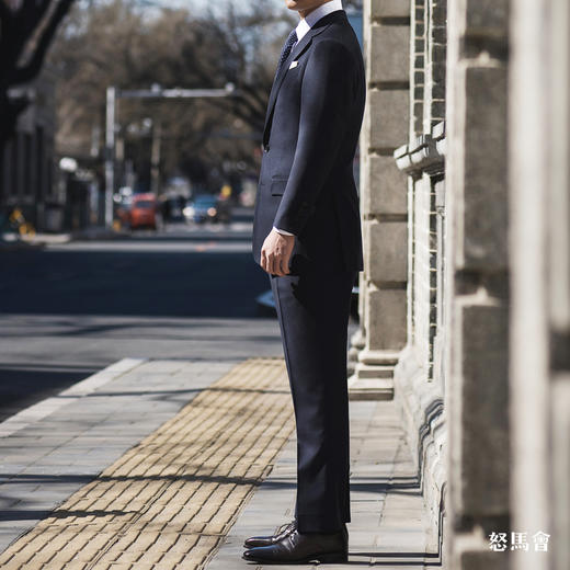 Super 120's 澳洲美丽诺羊毛公务蓝全麻衬套装 商品图4