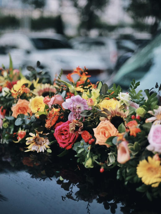 一字型暖色花车 商品图1