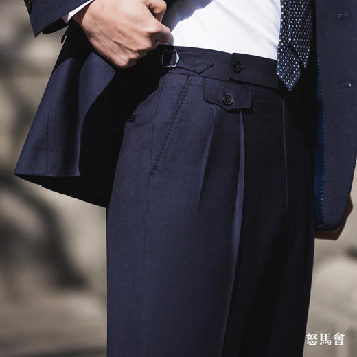 Super 120's 澳洲美丽诺羊毛藏蓝色全麻衬套装 商品图5