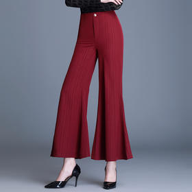 YY-SM076春夏九分甩腿裤时尚大喇叭女裤