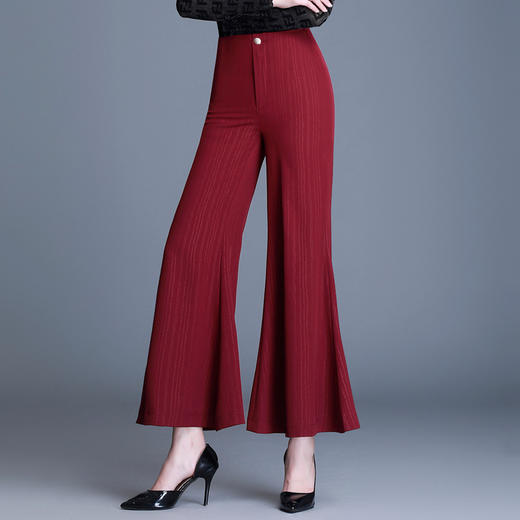 YY-SM076春夏九分甩腿裤时尚大喇叭女裤 商品图0