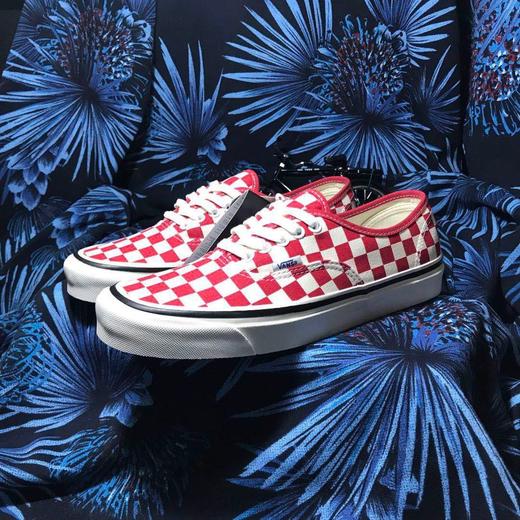 VANS AUTHENTIC 44DX 低帮 红色 蓝色 安纳海姆棋盘格男女休闲帆布鞋  35-44带半码 商品图1