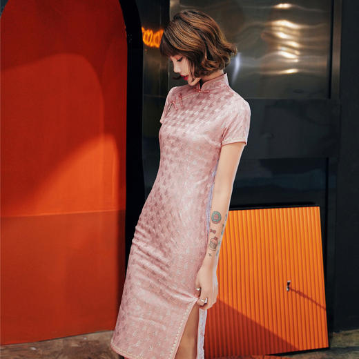 春季原创新款复合改良版少女款复古蕾丝流苏旗袍货号ky84552