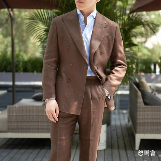 Baird Mcnutt 爱尔兰亚麻棕色全麻衬套装 商品图5