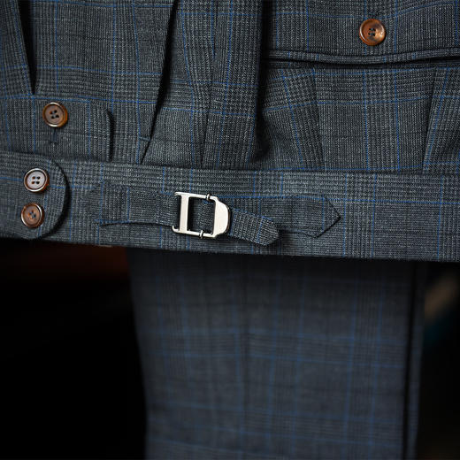 Hardy Minnis Fresco Original 强捻抗皱深灰色亲王格全麻衬套装 商品图7