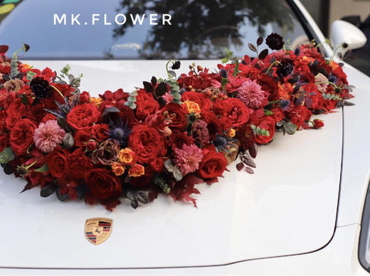 传统中国红大气v型花车 商品图1