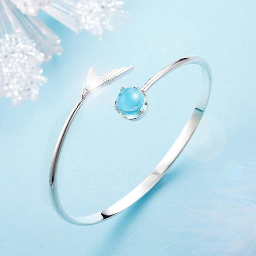 子佩集S990银人鱼眼泪手镯【SZ0631】2004204 商品图0