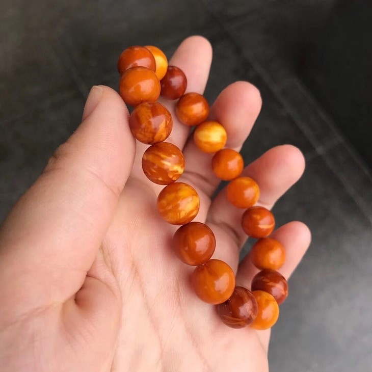 11克 10.6mm老花蜡手串粒粒精挑7815