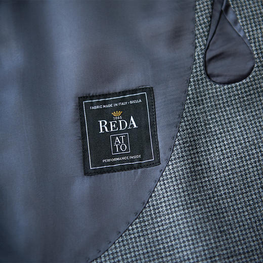 Reda ATTO Super110's 防污不易皱深灰色千鸟格全麻衬套装 商品图4