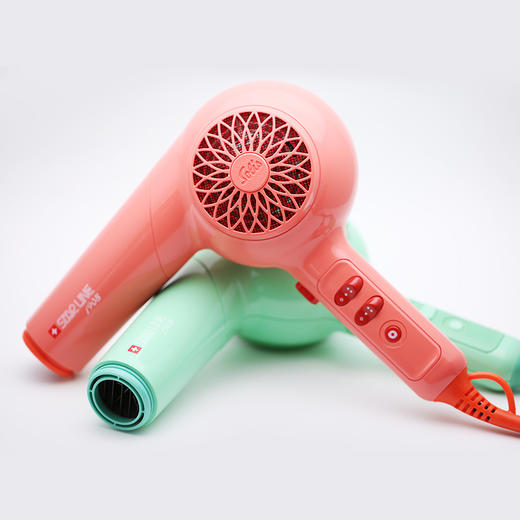 Solis索利斯风机327/大功率/吹风机/电吹风/1400瓦/进口/卷发/大波浪/快吹/吹干/低风/高风/橙色/绿色 商品图6