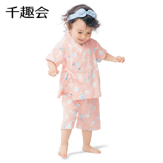 千趣会春夏季婴童装家居服日式和服纯棉男童女童宝宝睡衣套装 商品图4