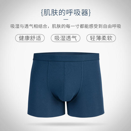 皮尔卡丹经典冰丝弹力无痕四角平角裤内裤男p537921 商品图4