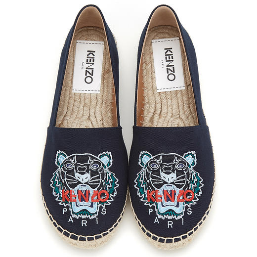kenzo2020新款春夏系列织物老虎头刺绣女士休闲鞋k1akz001