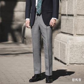 Hardy Minnis Fresco 强捻抗皱灰色意式工艺裤装