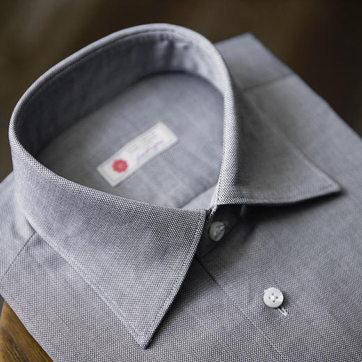 Canclini 100支双股纱埃及棉灰色意式工艺衬衫 商品图1