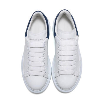 ALEXANDER MCQUEEN 亚历山大·麦昆 女士小牛皮蓝尾大阔型系带休闲运动鞋 白色 553770 WHGP7 9086 商品图1