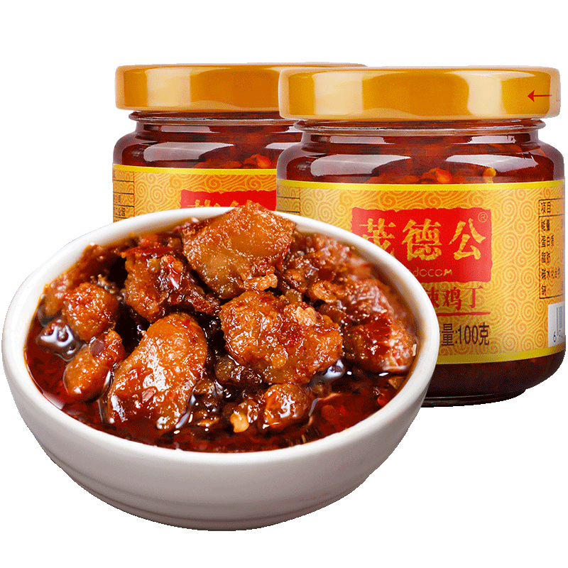茂德公香辣鸡丁酱100g*2农家自制香辣拌面拌饭酱自制下饭菜