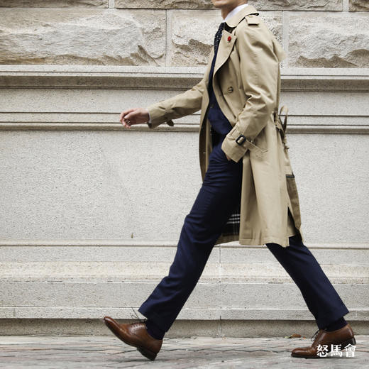 Westminster 插肩袖款日本防渗雨嘎巴甸卡其色战壕风衣 商品图2