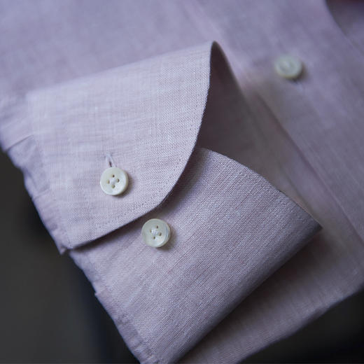 Canclini 亚麻粉色意式工艺衬衫 商品图4