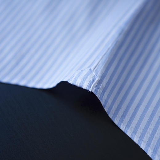 Canclini 90支双股纱埃及棉蓝条纹意式工艺衬衫 商品图5