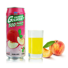 台湾美饌饮料水蜜桃 490ml 罐装休闲饮料品