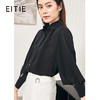 EITIE爱特爱女装夏款时尚宽松个性灯笼袖通勤黑色衬衫女上衣6209903 商品缩略图0