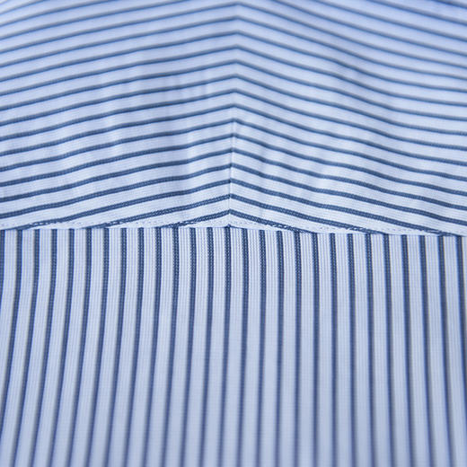 Stylbiella 120支双股纱埃及棉深灰条纹府绸意式工艺衬衫 商品图7