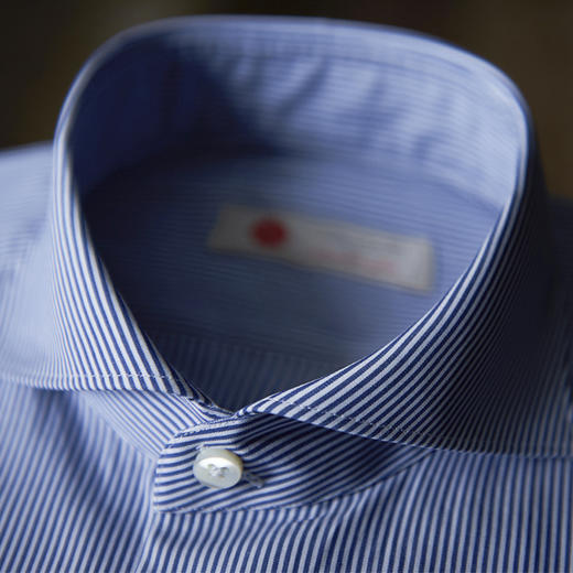 Canclini 蓝白条纹轻薄意式工艺衬衫 商品图2