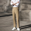 Hardy Minnis Fresco 强捻抗皱黄卡其色意式工艺裤装 商品缩略图0