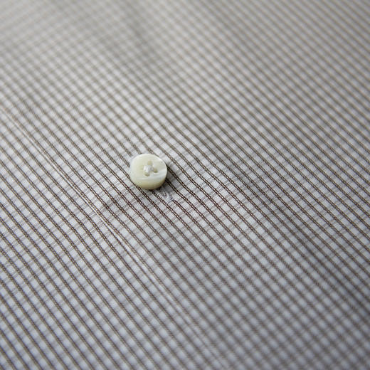 Canclini 90支双股棕色小格纹意式工艺衬衫 商品图5
