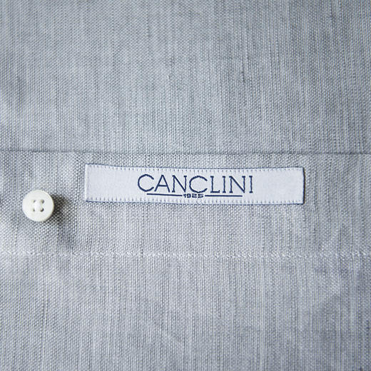 Canclini 棉麻淡灰色意式工艺衬衫 商品图6