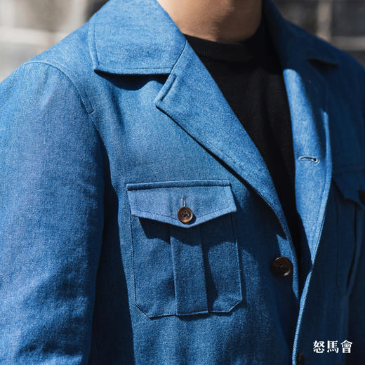 Sojitz 棉质轻水洗丹宁游猎夹克 商品图5