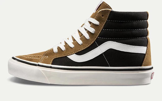 棕色/灰色带来了浓浓的复古气息，黑色/白色的融入中和了棕色和灰色的单调，非常适合复古风格的搭配   SIZE:35 --44 工艺：硫化真标1:1 原厂DT钢印带半码。VN0A38GFUQ1/FUQ2 商品图0