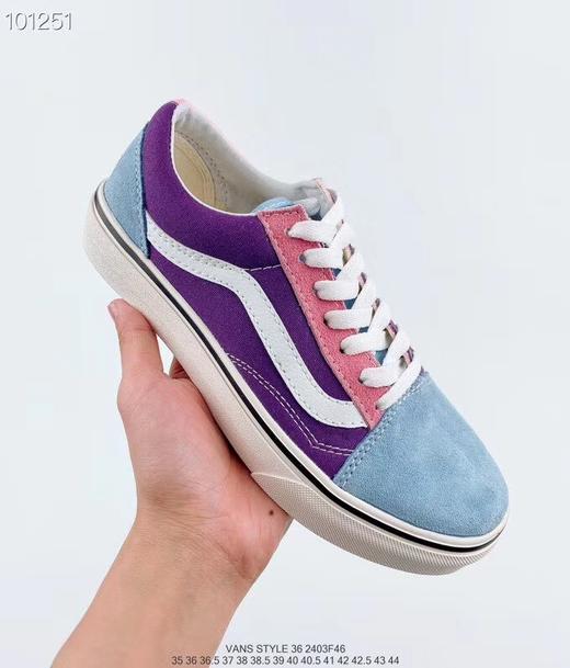Vans范斯 经典系列 Style 板鞋 安纳海姆 低帮 黑灰 紫色 蓝绿 米灰 红蓝 红黄绿 男女 35-44(含半码) 商品图4