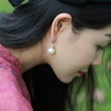 【林栖设计小店】 （现货）珍珠18K金原创复古气质百搭珍珠白耳环配饰小众2902434 商品缩略图1